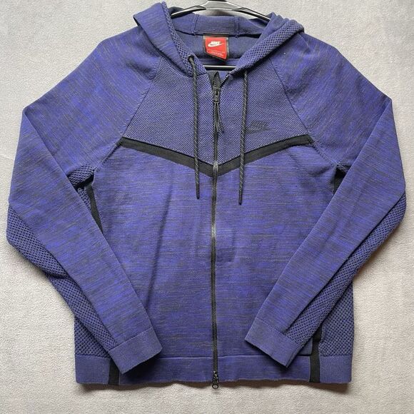 Nike‎ Tech Style Full Zip Hooded Sweatshirt Purple Size Small Men's Hoodie - Picture 1 of 9